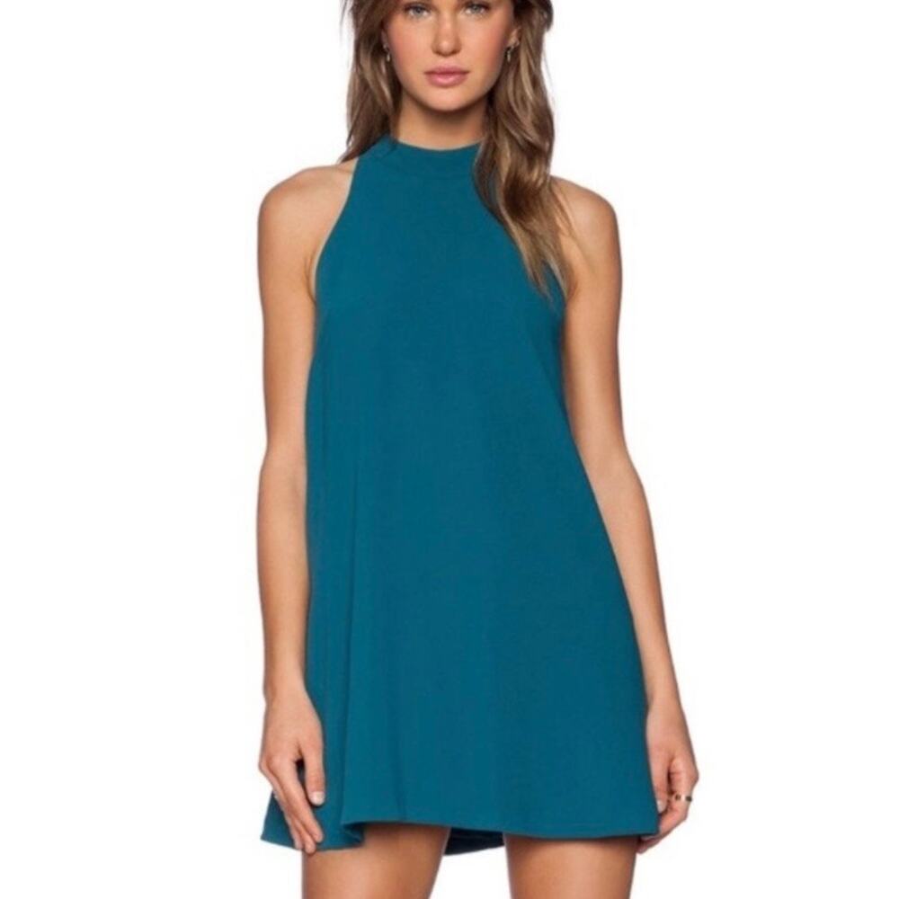 Lovers + Friends | Teal Lily Halter Neck Sleeveless Dress